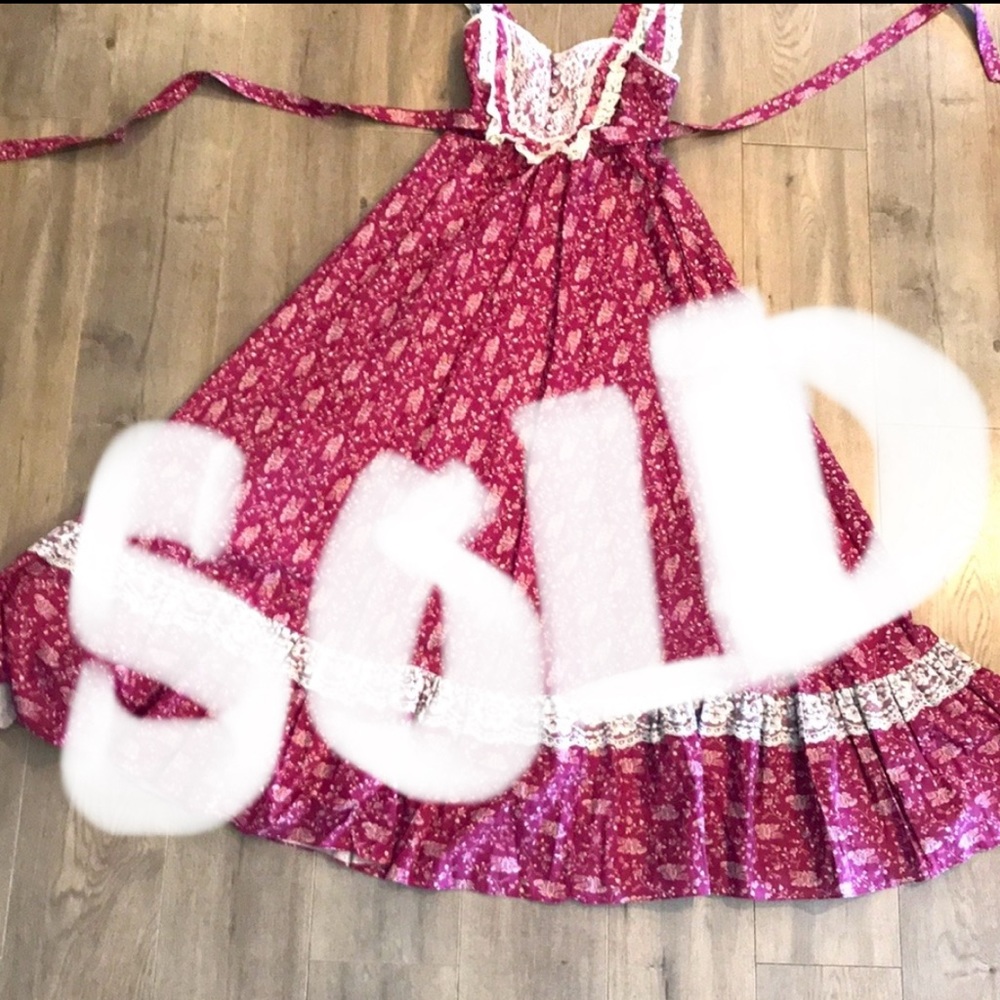 Gunne Sax vintage maxi with pockets Prairie Edwardian cottage,